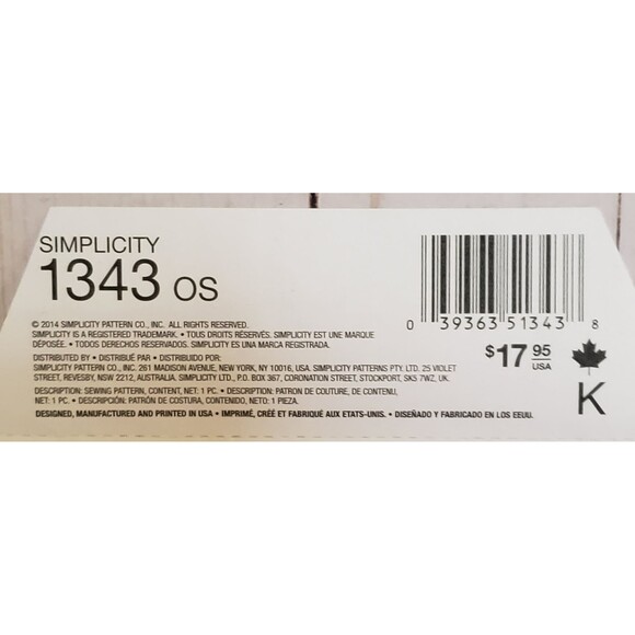 Simplicity 1343 Sewing Pattern Table Accessories Stuffed Pumpkins Fabric Baskets - Picture 4 of 5